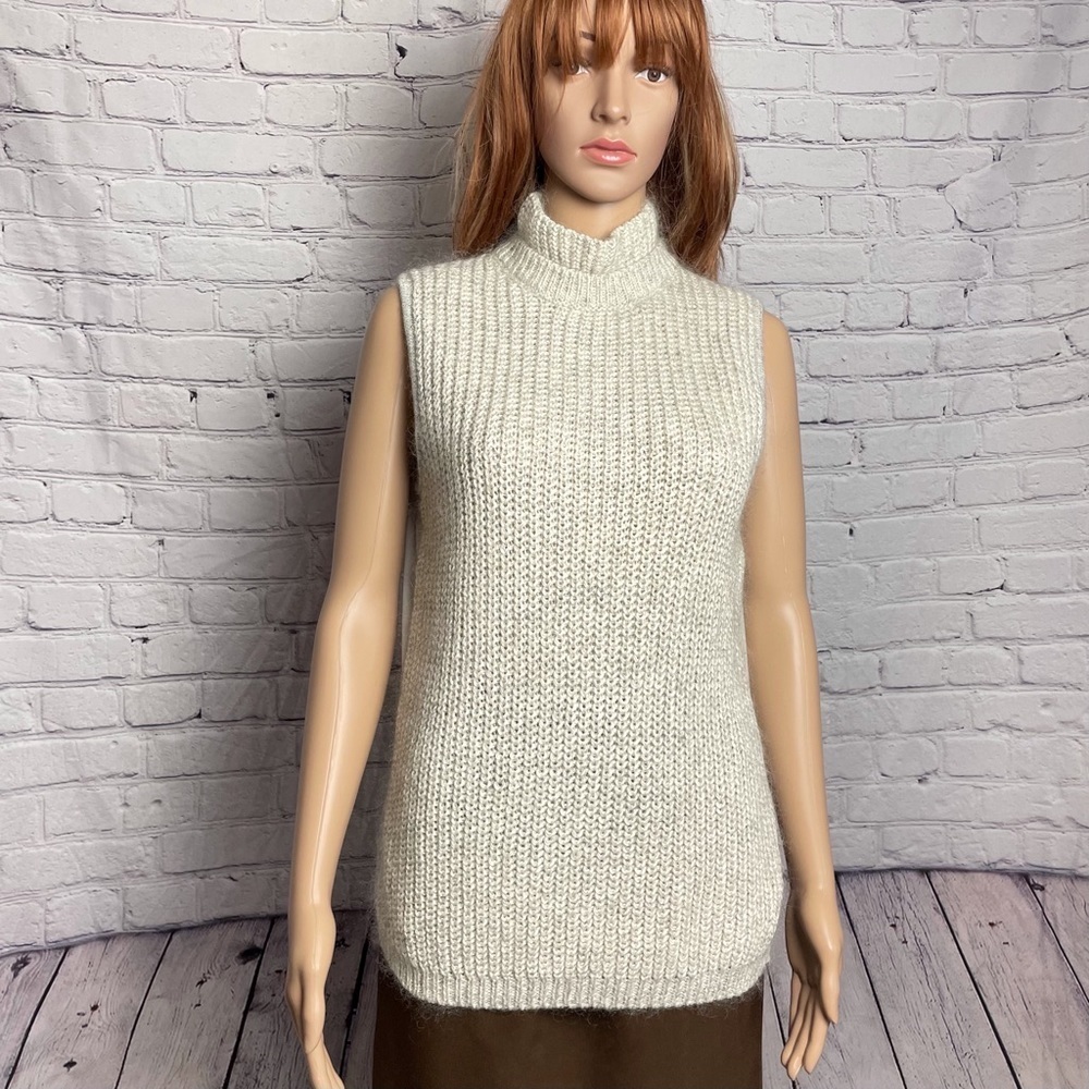 YIGAL AZROUËL Grey Sleeveless Knit Front Mock Neck Size M
